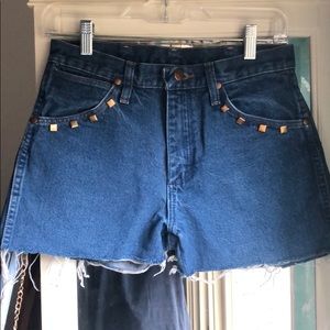 Vintage Wrangler Denim Shorts with Studded detail